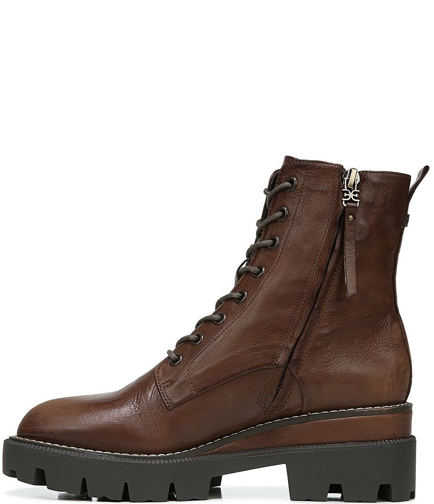 Sam Edelman Garret Leather Lug Sole Combat Booties