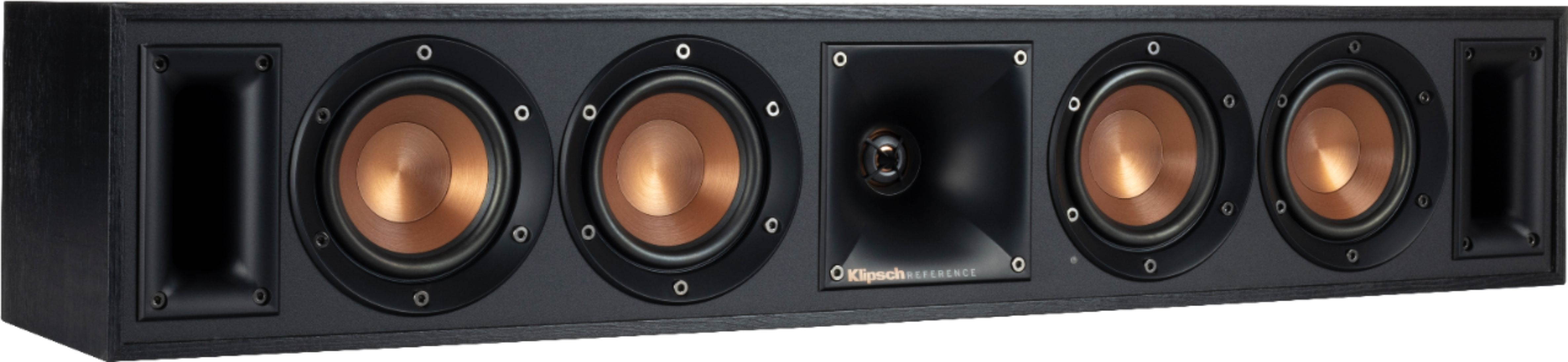 Klipsch - Reference WISA-Ready Wireless Series Quad 3-1/2" 160W Powered 2-Way Center-Channel Speaker - Black (1067506RW-34C)