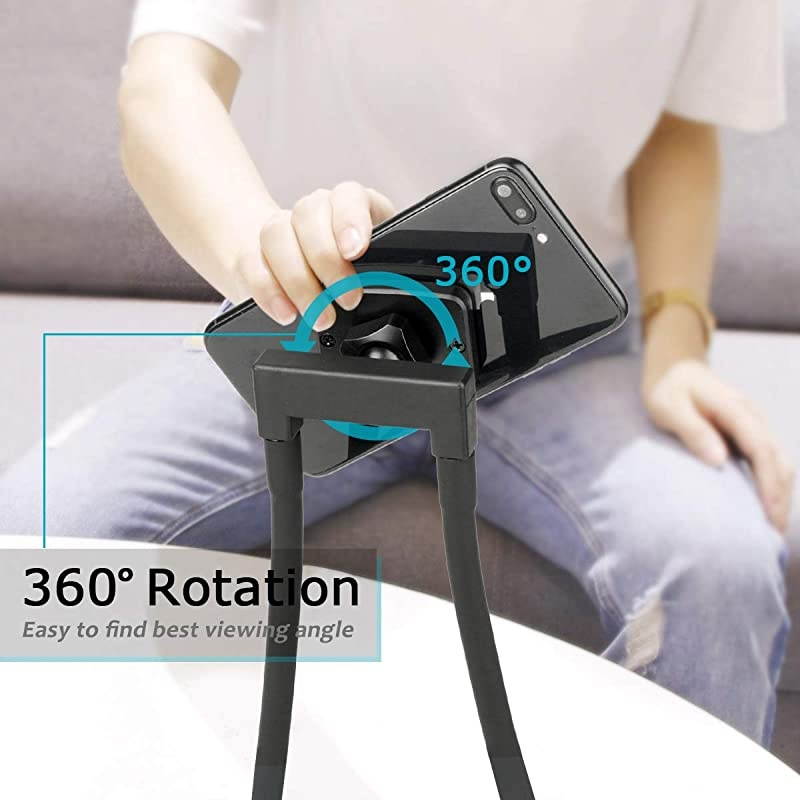 Magnetic Phone Holder Gooseneck Bed Cell Phone Holders Universal Mobile Phone Stand Flexible Tablet Stand Holder Neck Phone Holder Compatible of Phones Tablets