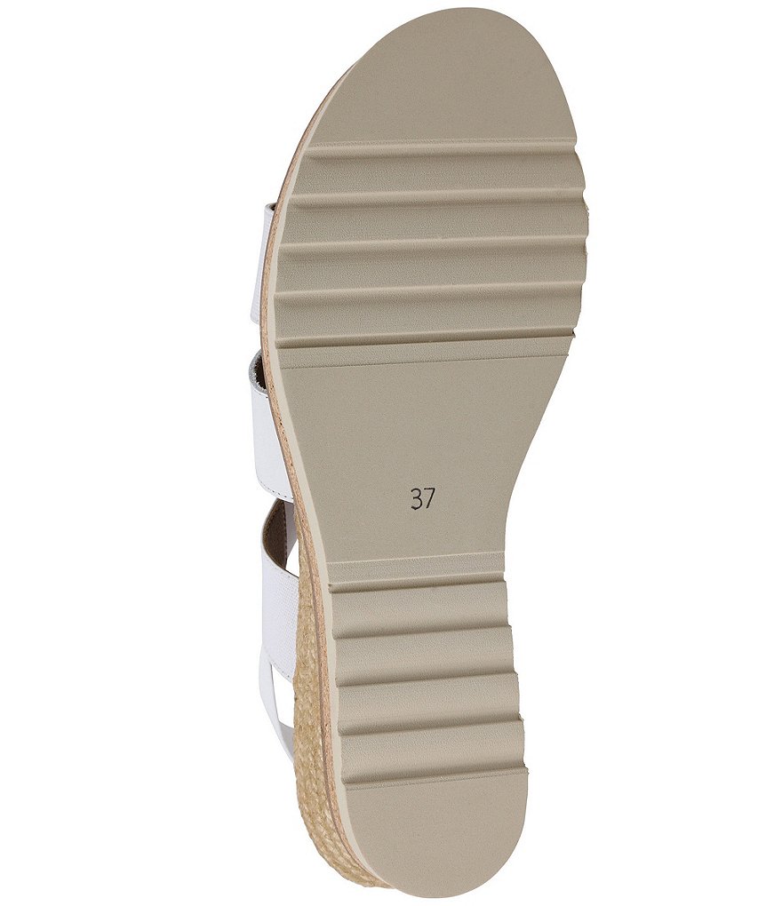 Andre Assous Prish Leather Platform Wedge Slingback Espadrille Sandals