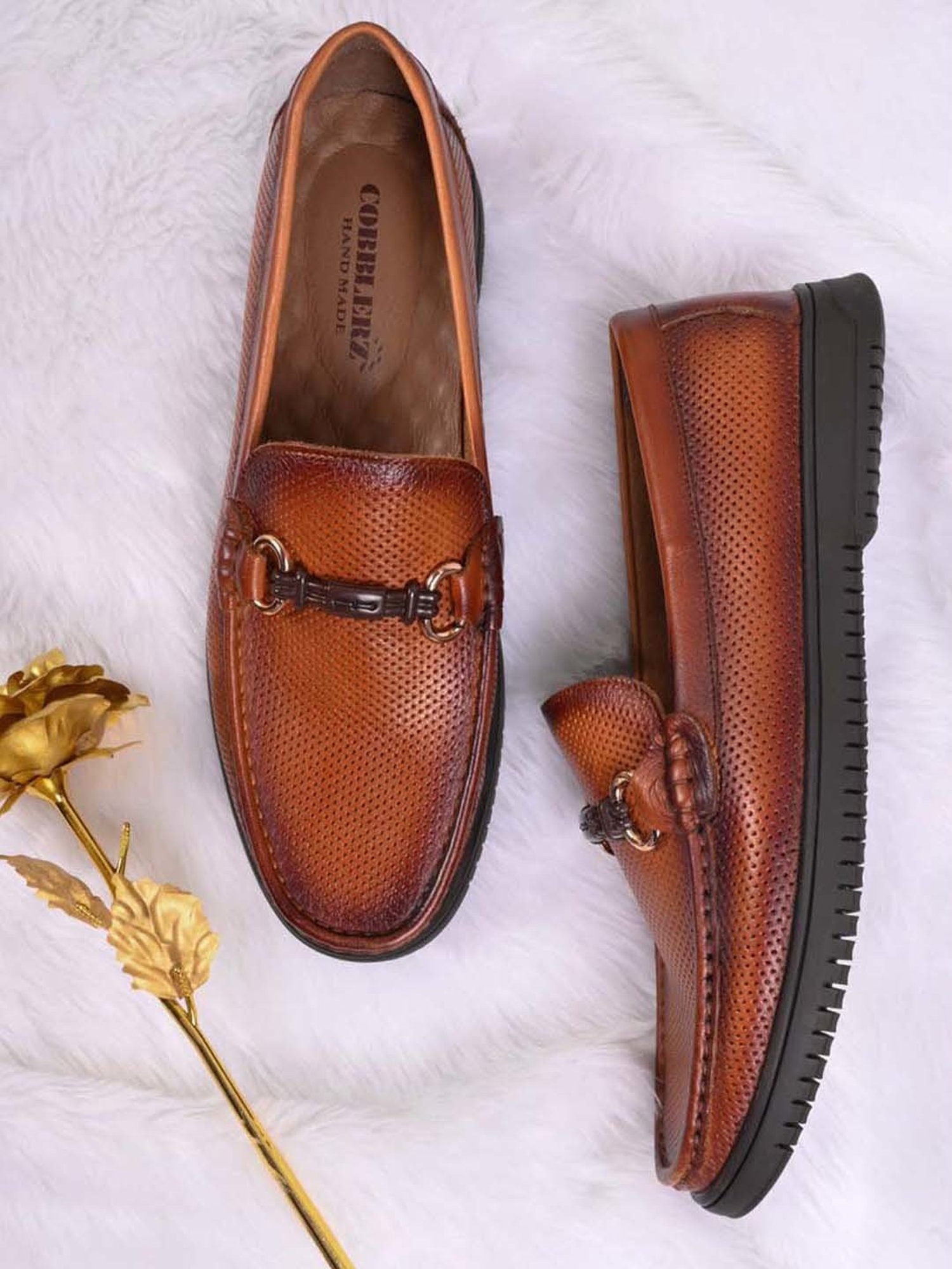 Cobblerz Men's Tan Casual Loafers