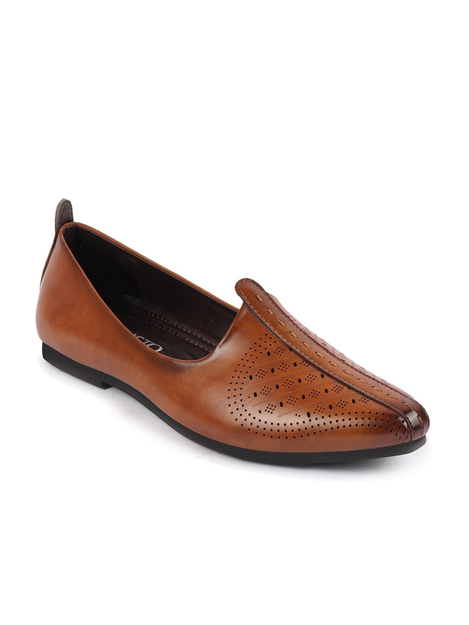 Fausto Men's Tan Ethnic Juttis