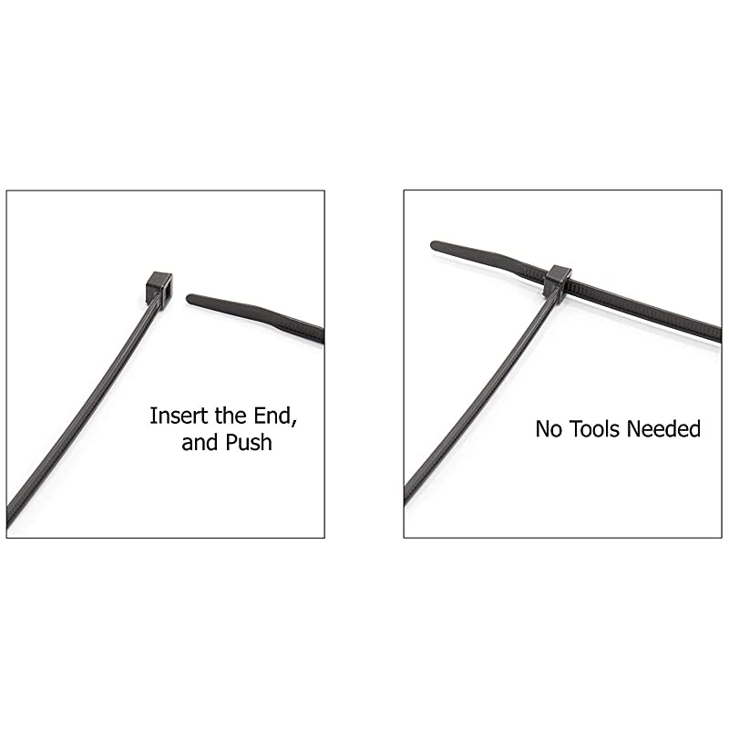 inch Grey Nylon Zip Ties Strong Zip Tie Wire Ties Indoor and Outdoor Rated No Tools Needed Zip Ties Wire Ties Cable Ties 100 Pack Grey