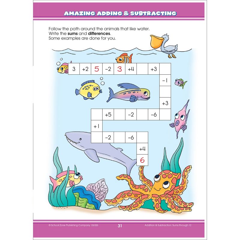 Big Math Workbook Grades 1-2, Ages 6-8 (School Zone Publishing) (Paperback)