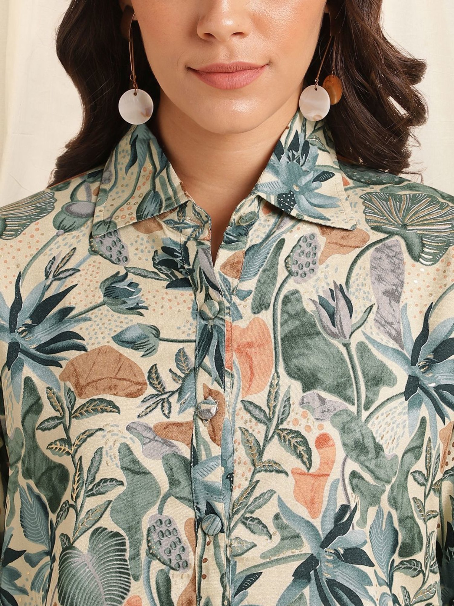 MIRCHI FASHION Green Printed Shirt Pant Set