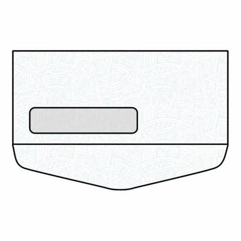 #10 Postage Meter Window Envelopes, 4-1/8" x 9-1/2", 24# White, Diagonal Seam, Blue Wesco Tint, Poly Window (Box of 500)