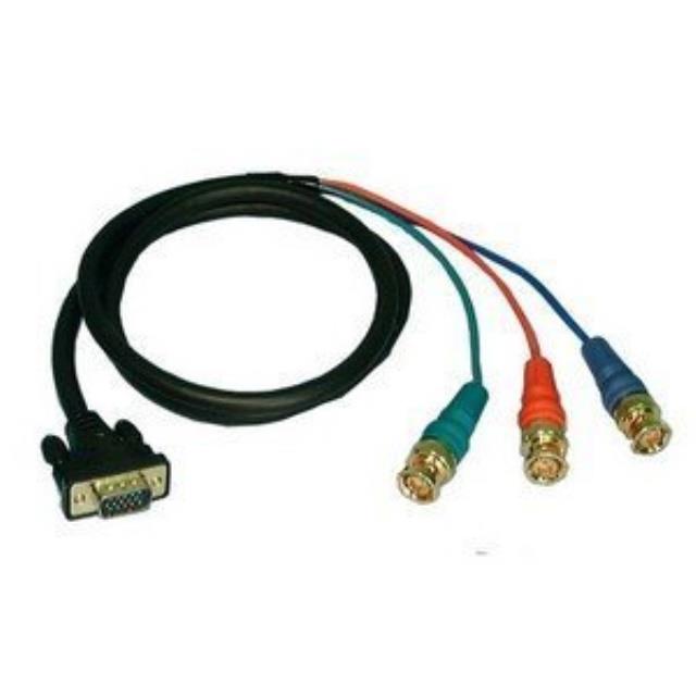 vga male to 3 bnc male shielded rgb video cable  6' : 455506 by philmore