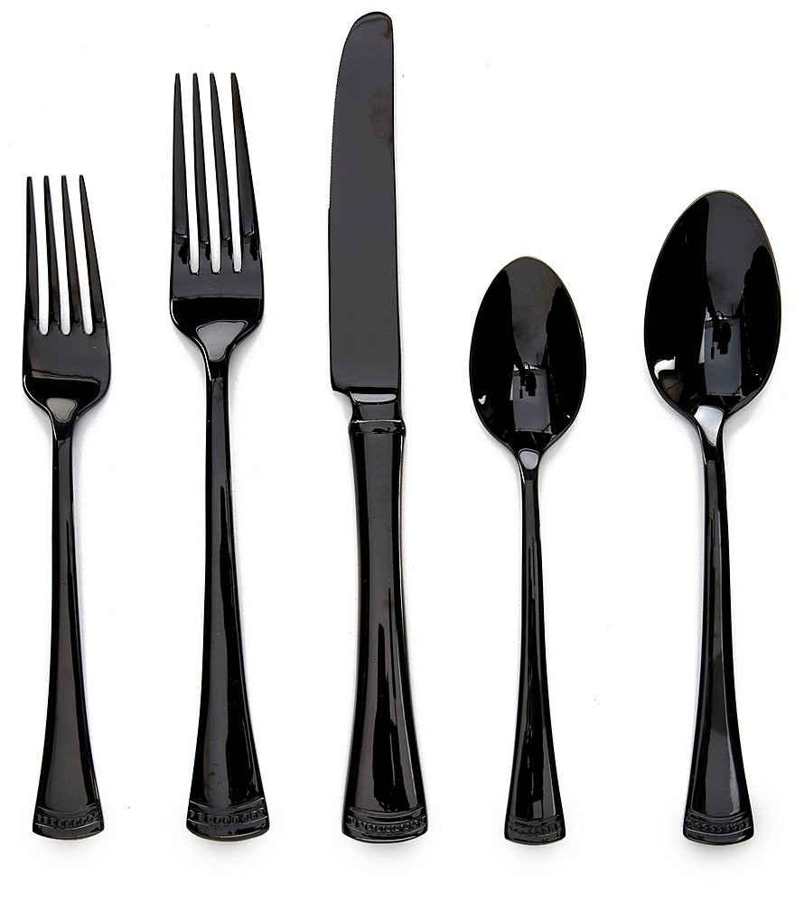 Lenox Portola Black 20-Piece Stainless Steel Flatware Set