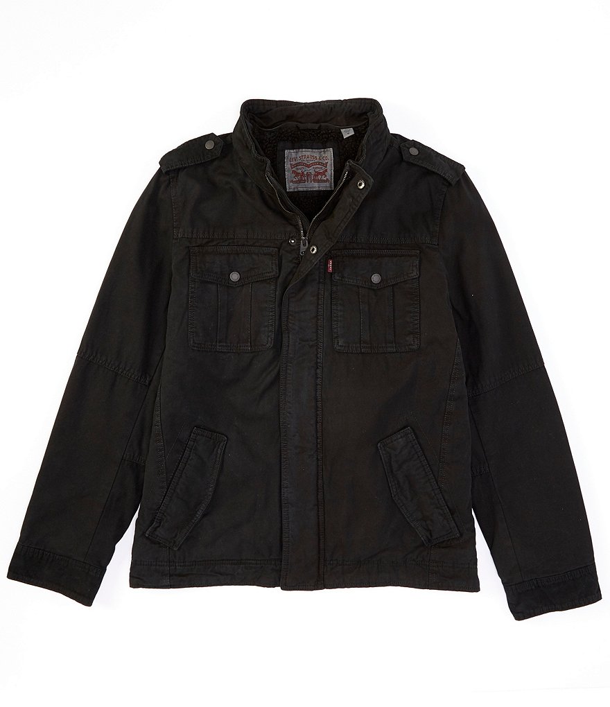 Levi's&reg; Twill Hooded Military Trucker Jacket