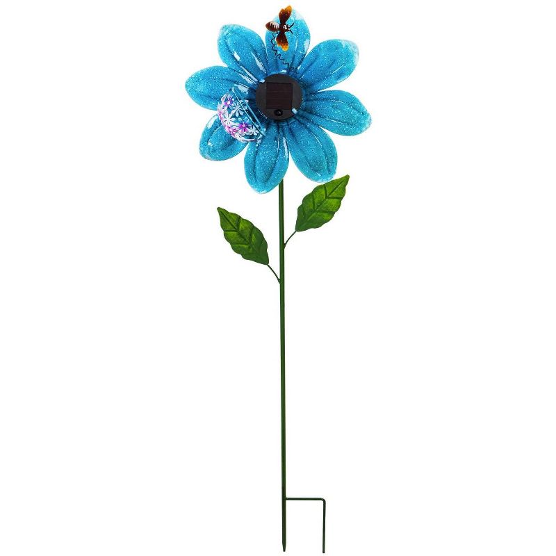 Evergreengarden 38"H Secret Solar Garden Stake, Blue