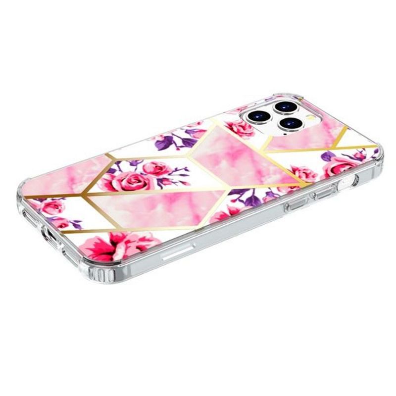 Fusion Protector Marbling Hard Hybrid Electroplated TPU Cover Case For Apple iPhone 12 Pro (6.1") - Pink