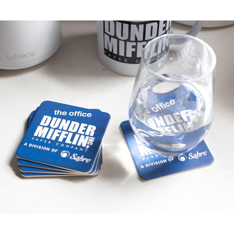 Silver Buffalo The Office Dunder Mifflin Logo Paper Drink Coasters | Set of 6