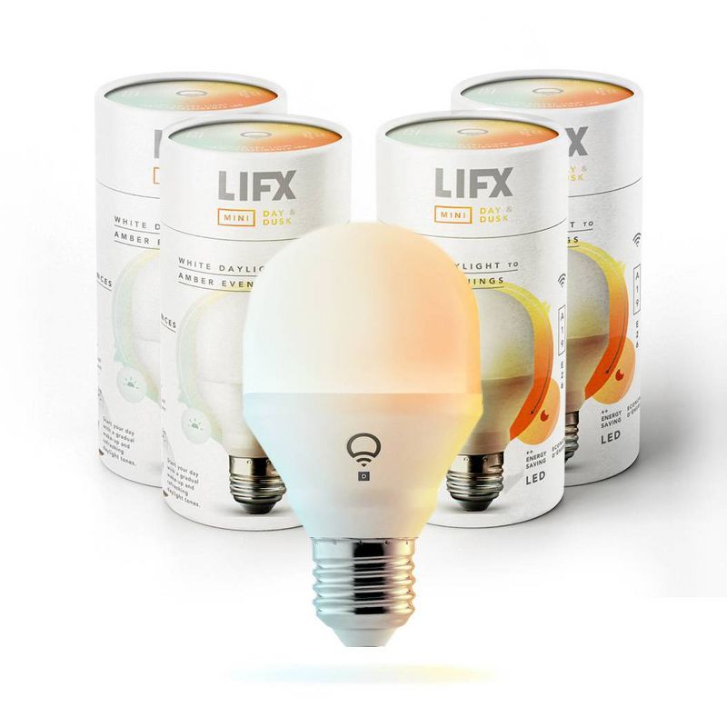 LIFX 4pk Mini Day and Dusk A19 LED Light Bulb White