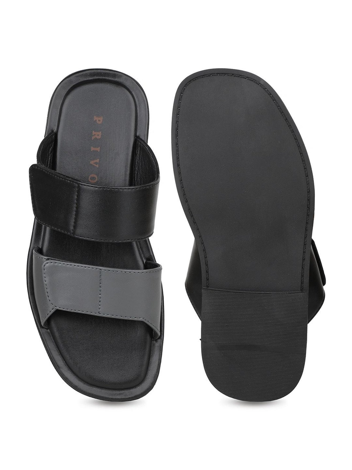 Privo by Inc.5 Men's Black & Grey Casual Sandals
