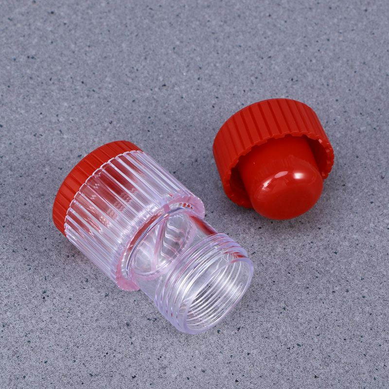 Two-in-one Grinder Cylindrical Environmentally Drug Pulverizer Large-capacity Pill Box plus Grinding Container (Red)