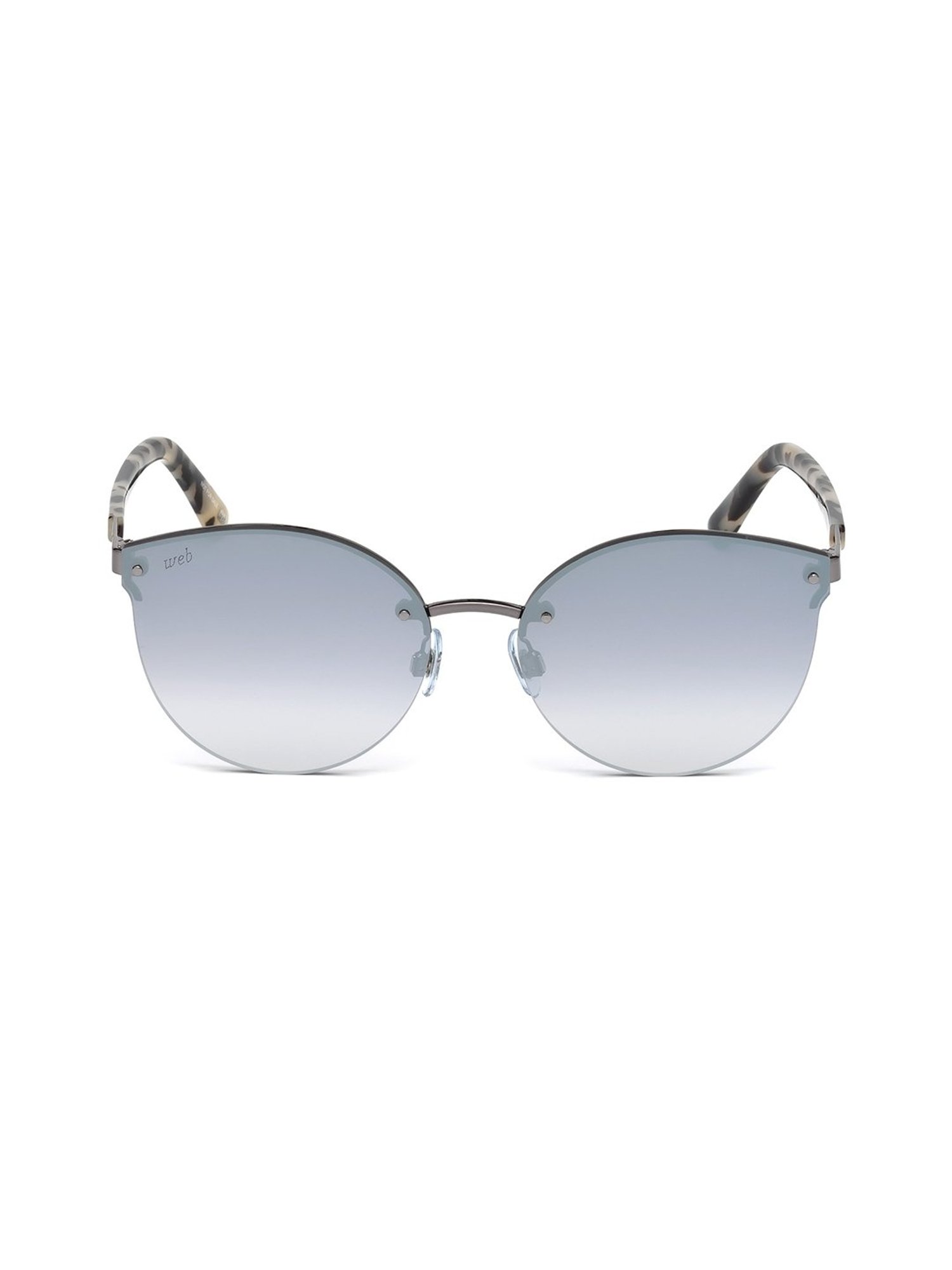 WEB EYEWEAR Grey Oval Sunglasses Designed in Italy