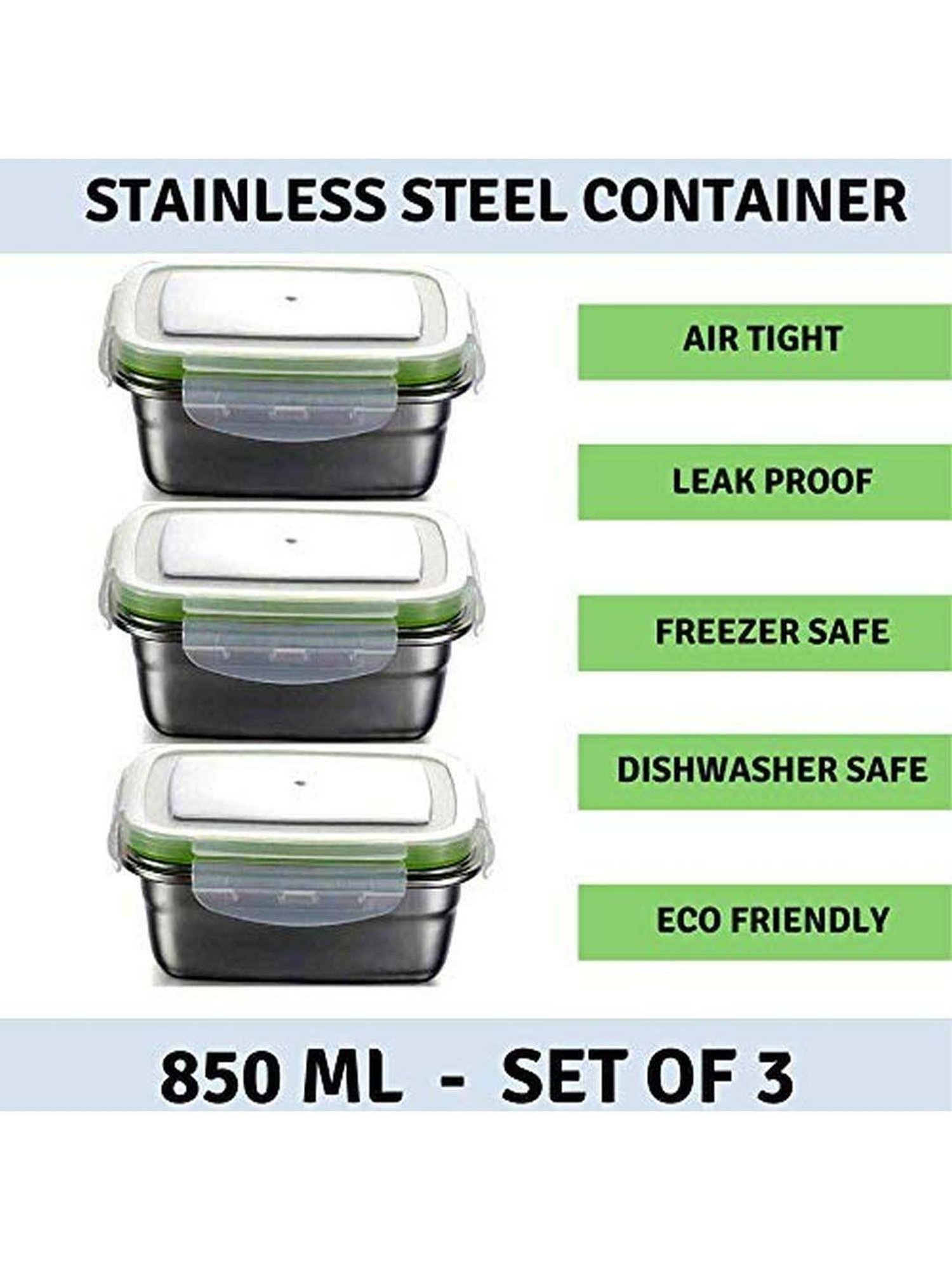 Milton Red Stainless Steel Small Tiffin Box - Set of 2