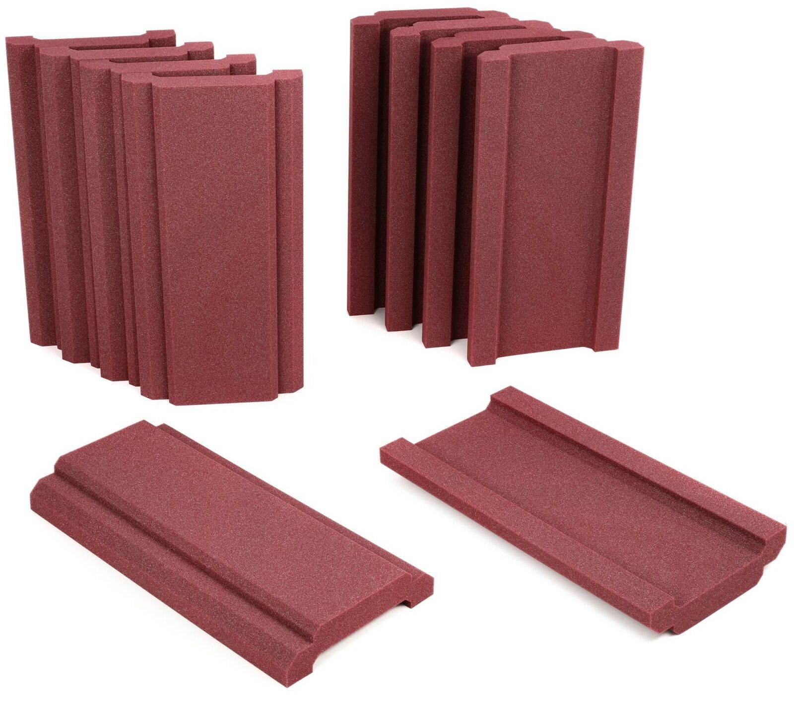 Auralex WaveCave Royale 1x2 foot Acoustic Panel 10-pack - Burgundy