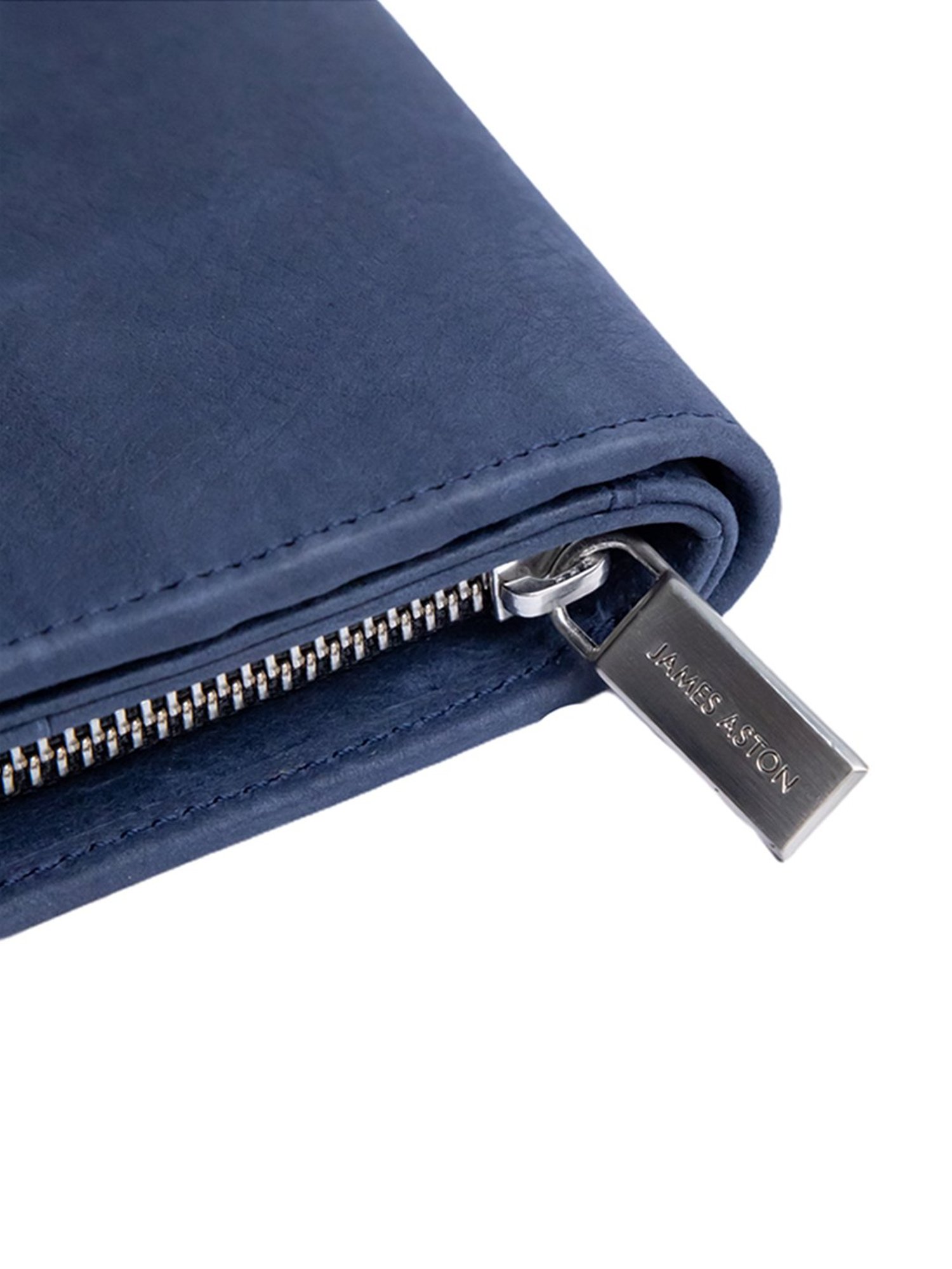 James Aston Sof&iquest;a Navy Blue Leather Clutch
