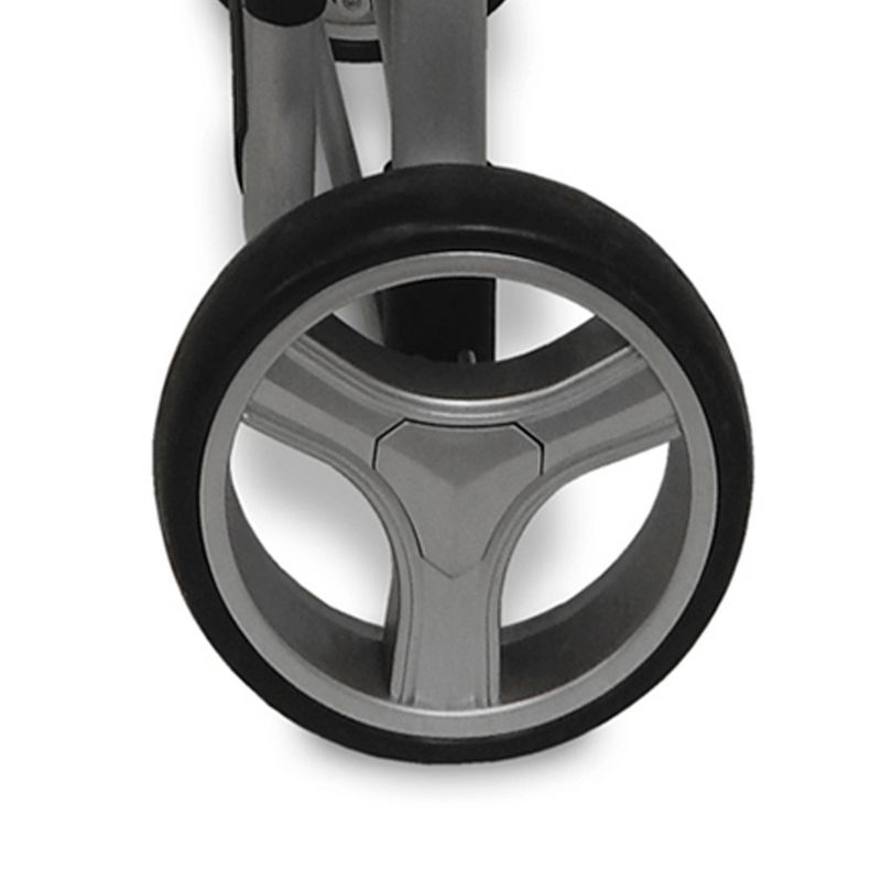 Homz 4670013 2 Large Wheels Fabric Euro Tote Aluminum Framed Storage Portable Foldable Gray Organizer Grocery Cart with Heavy Duty Polyester Bag