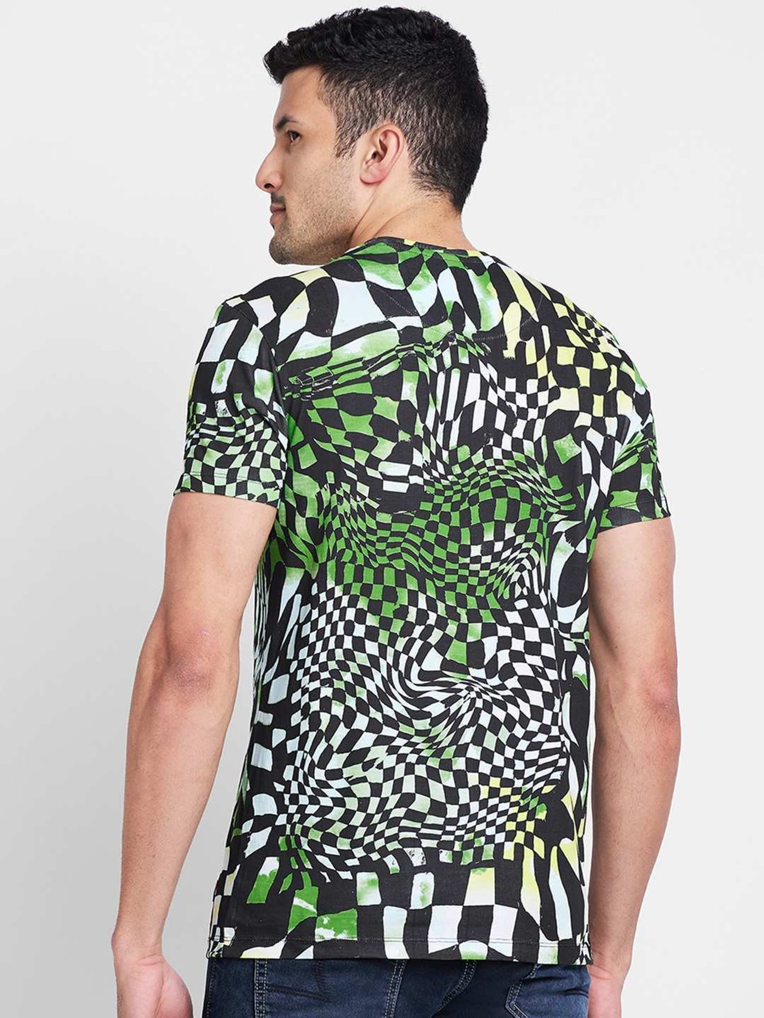 Being Human Green Regular Fit Printed T-Shirt