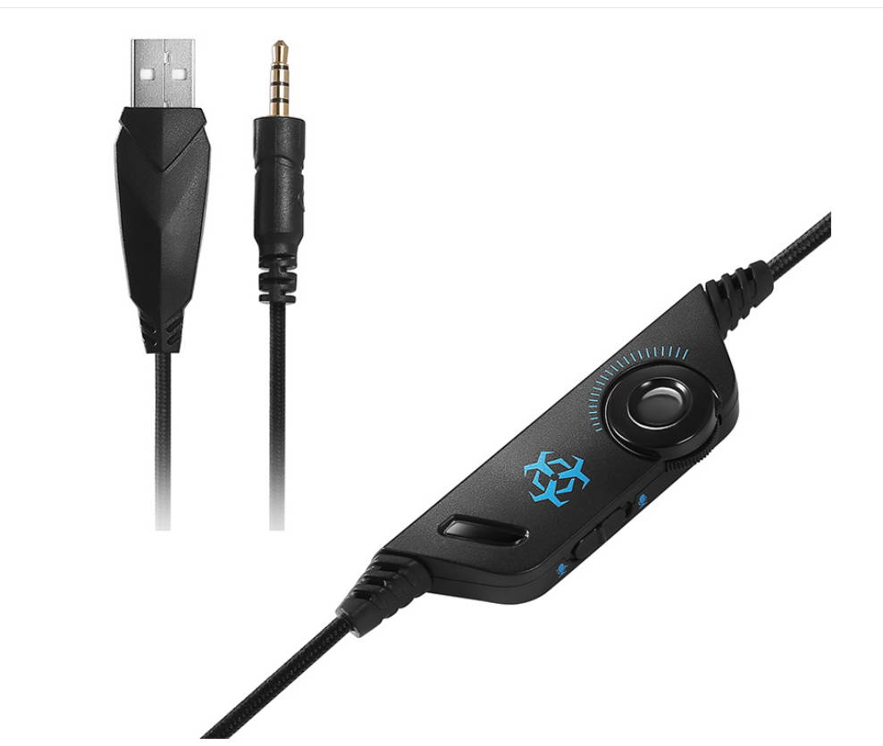 V1 headset cross-border gaming headset luminous headset gaming microphone with wire control