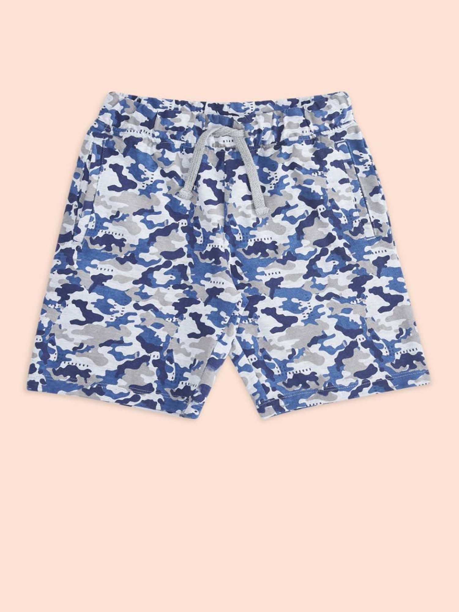 Pantaloons Baby Kids Blue Cotton Printed Shorts