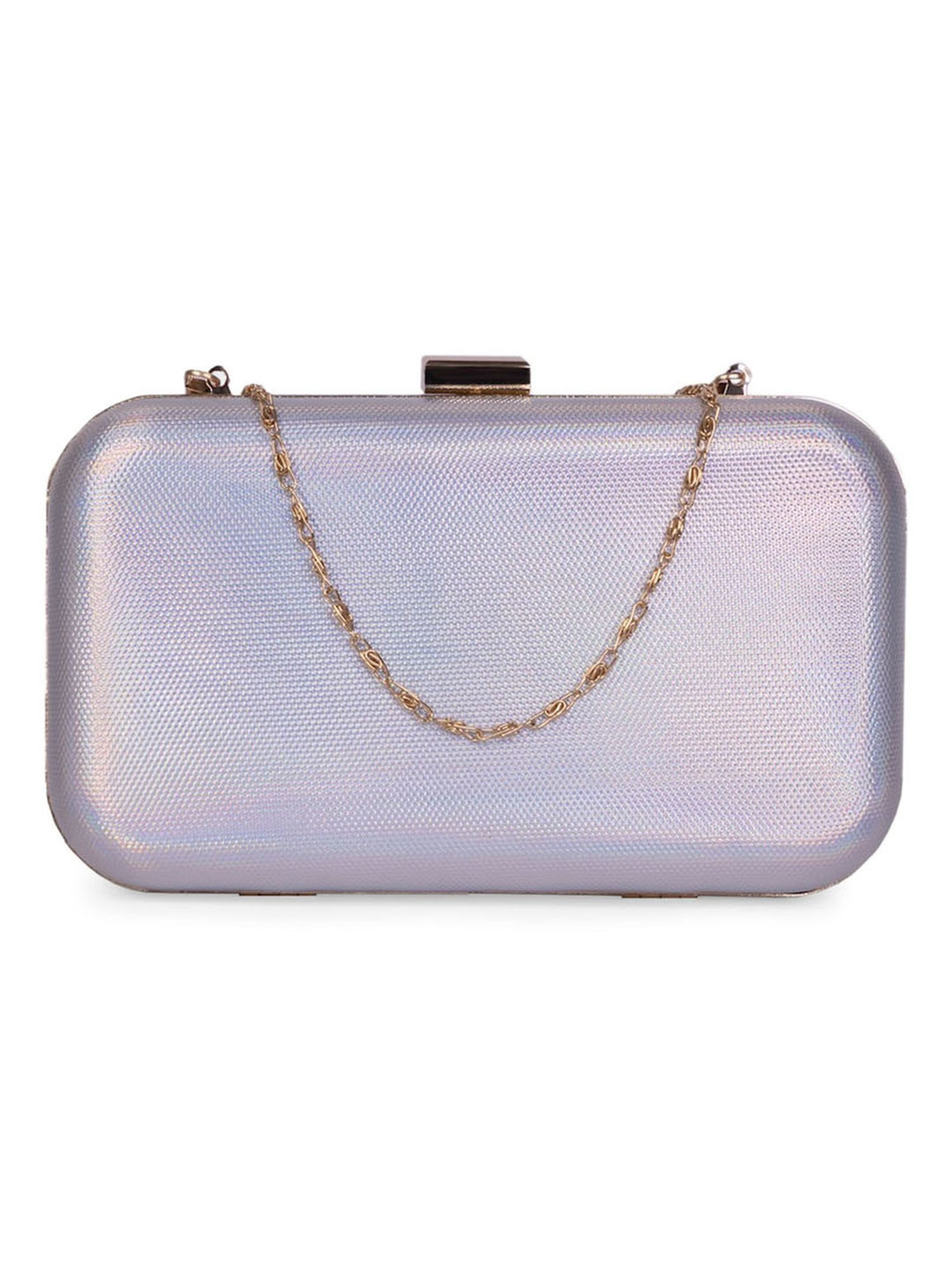 Modern Myth Multicolor Light Wave Holographic Clutch