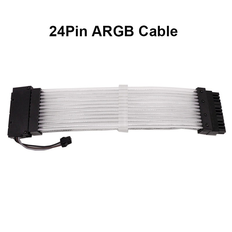 Extension Cable Power Supply Accessory Addressable RGB Light PC Case Sync 24 Pin