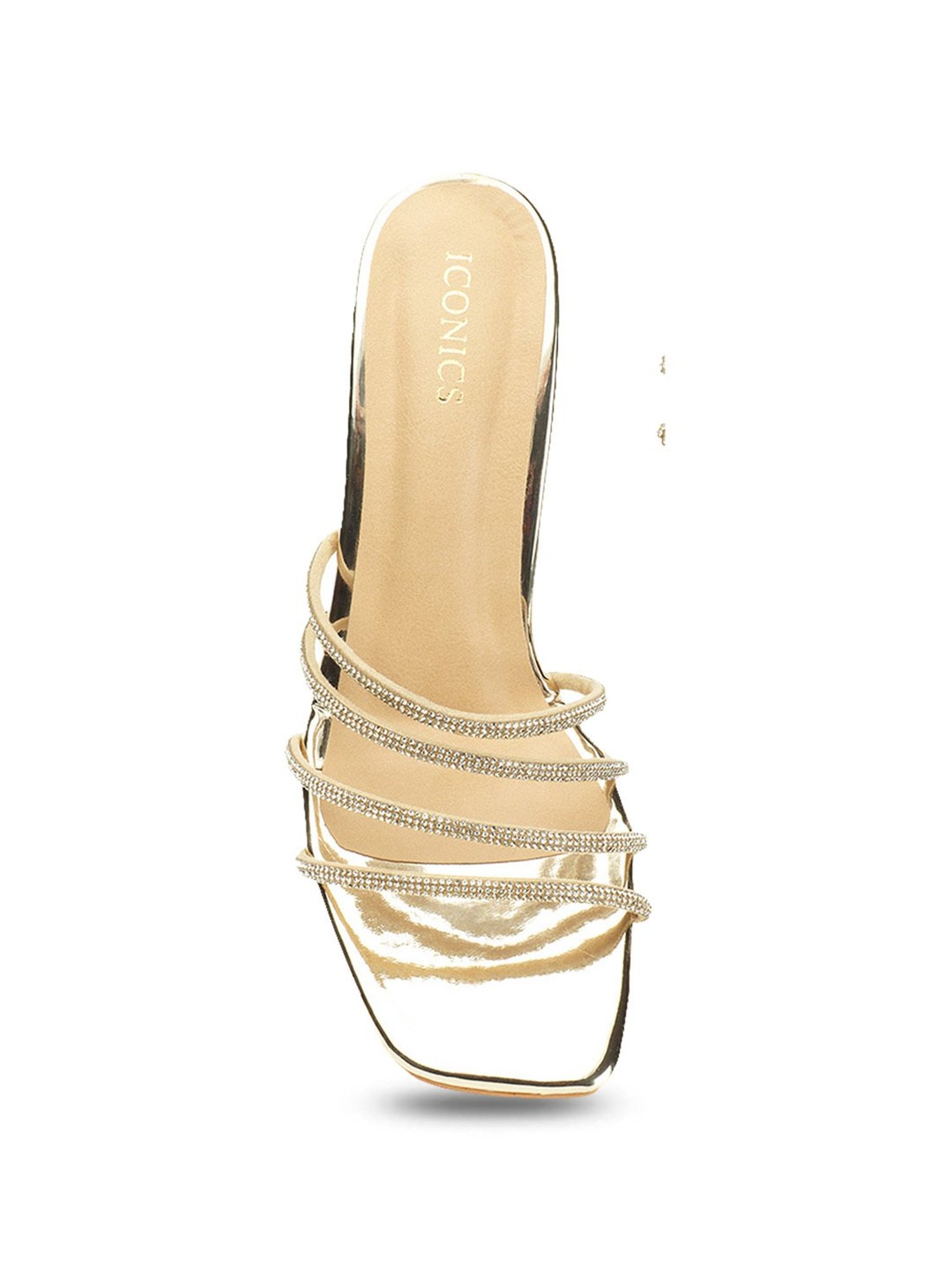 Iconics Women's Golden Casual Sandals