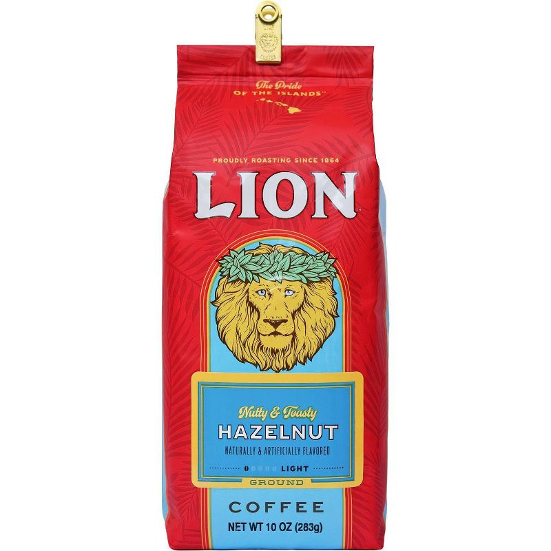 Lion Coffee Hawaiian Hazelnut Medium Roast Ground Coffee - 10oz