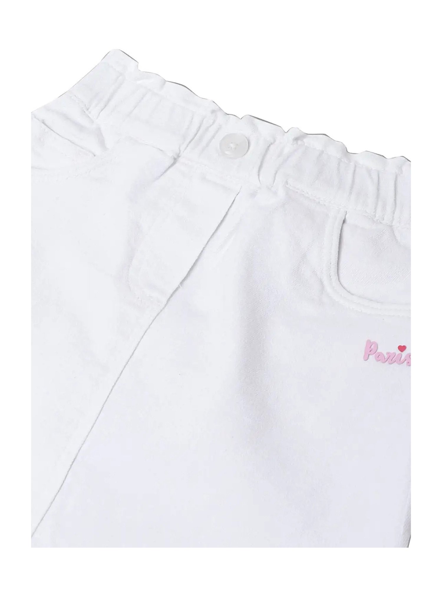 Elle Kids White Printed Skirt