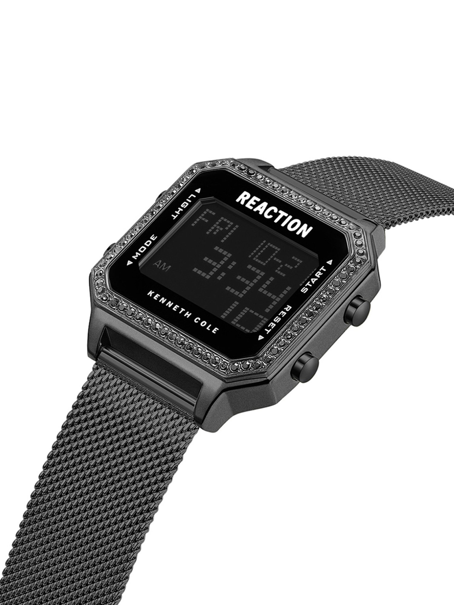 REACTION KENNETH COLE  Digital Stainless Steel Strap Watch for Women's  - KRWGJ9007901