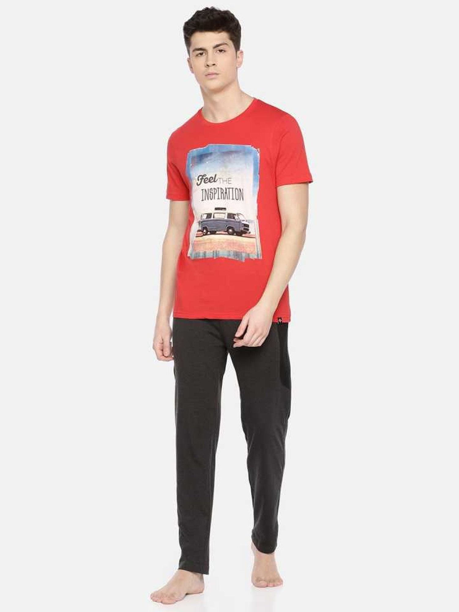 Dollar Red Regular Fit Printed T-Shirt