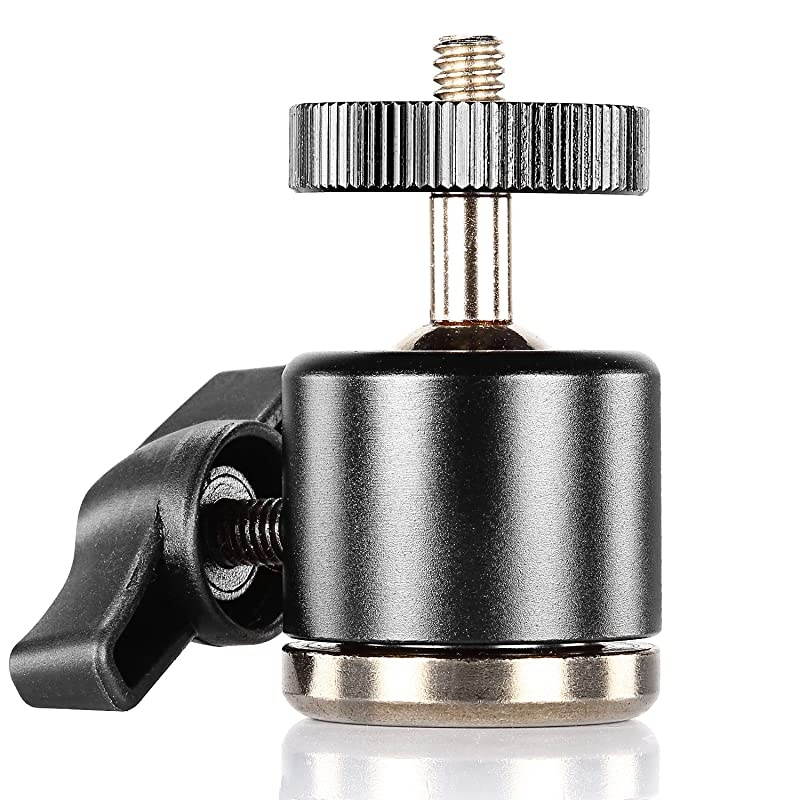 Aluminum Alloy 360 Degree Rotating Swivel Mini Ball Head with 14 38 Thread Base Mount for DSLR Camera Like CanonNikonSonyCamcorderiPhone 6s65S54S4Gopro HD Hero 1233+4