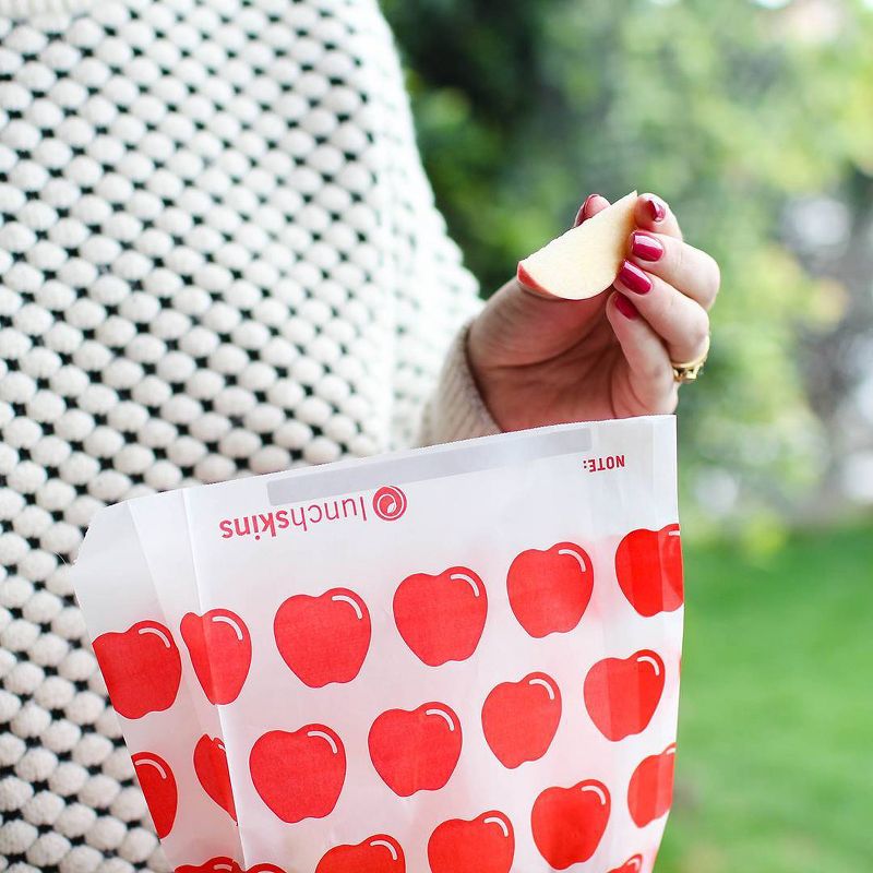 Lunchskins Recyclable & Sealable Paper Sandwich Bags - Apple - 50ct