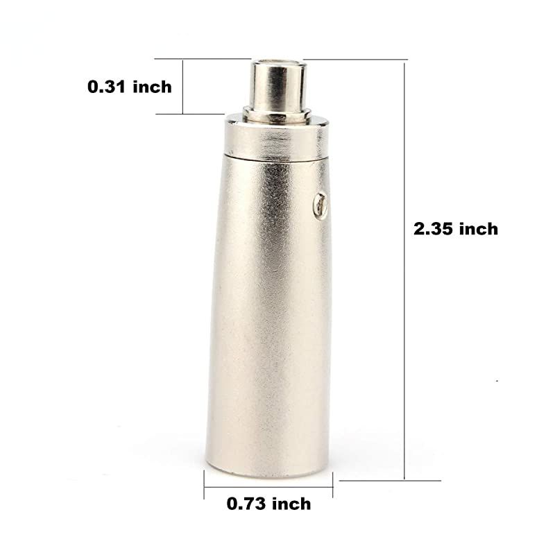 XLR Female to Female, XLR 3 Pin Female to 3 Pin Female Adapter Gender Changer Connector, Silver, 1 Pack -