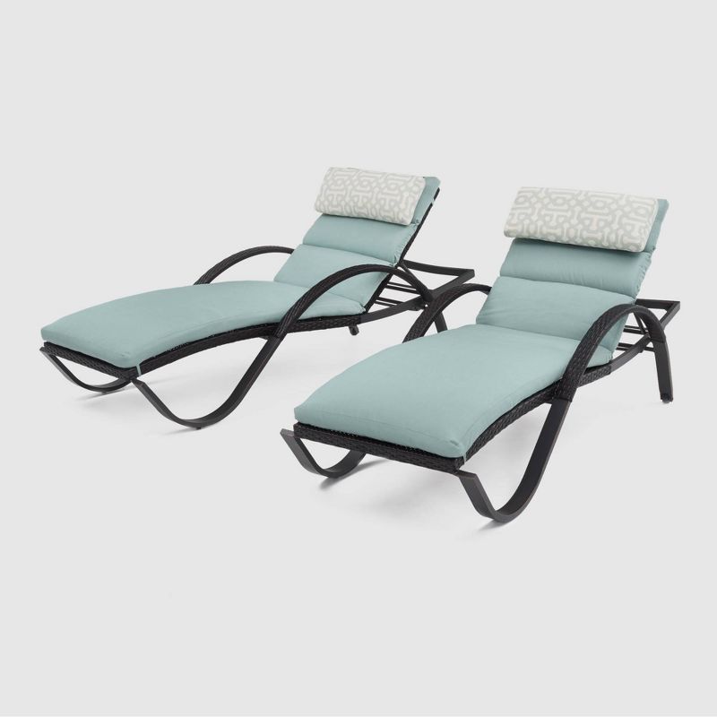 Deco 2pk Chaise Lounges - Spa Blue - RST Brands