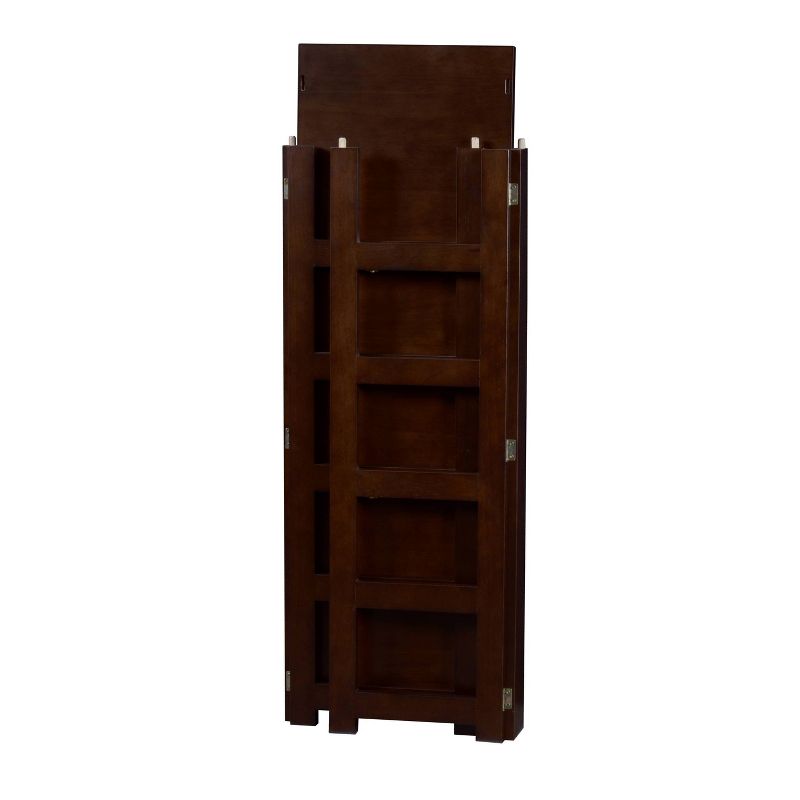 34" Cakewalk High Square Folding Bookcase Mocha Walnut - Regency