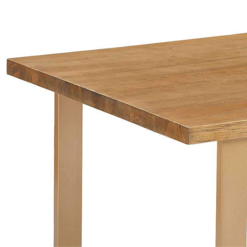 Gerard Dining Table Sonoma Oak and Gold - Finch