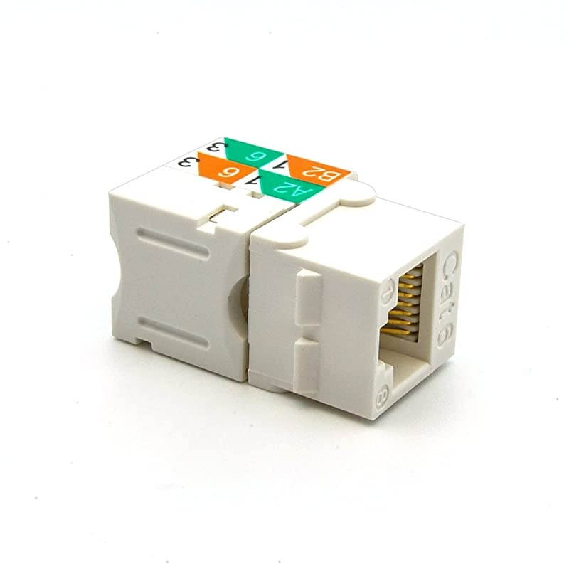 Cat6 RJ45 110 Type Keystone Jack 5Pack White