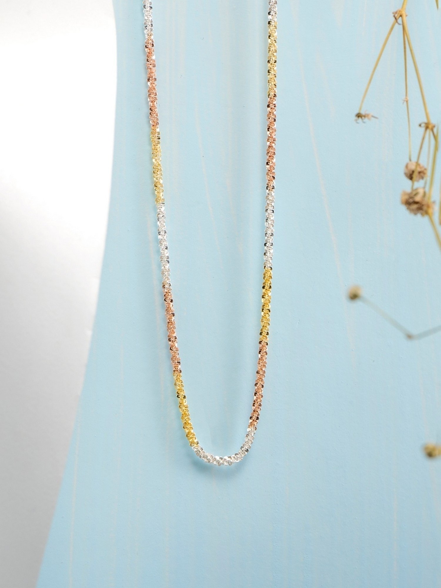 Zavya Sleek and Modern Golden Plated 92.5 Sterling Silver Box Chain