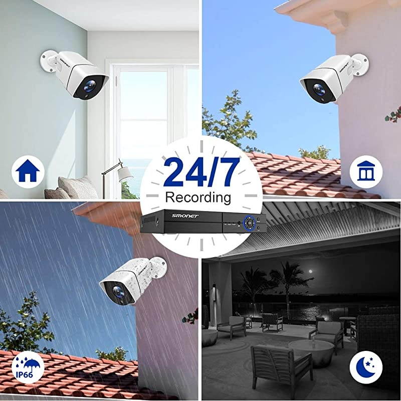2021 New?  5MP Security Camera System(2TB Hard Drive),8X 5MP(2560TVL) Indoor Outdoor CCTV Cameras,8 Channel Wired Home Complete Surveillance Systems Waterproof Motion Detection Night Vision