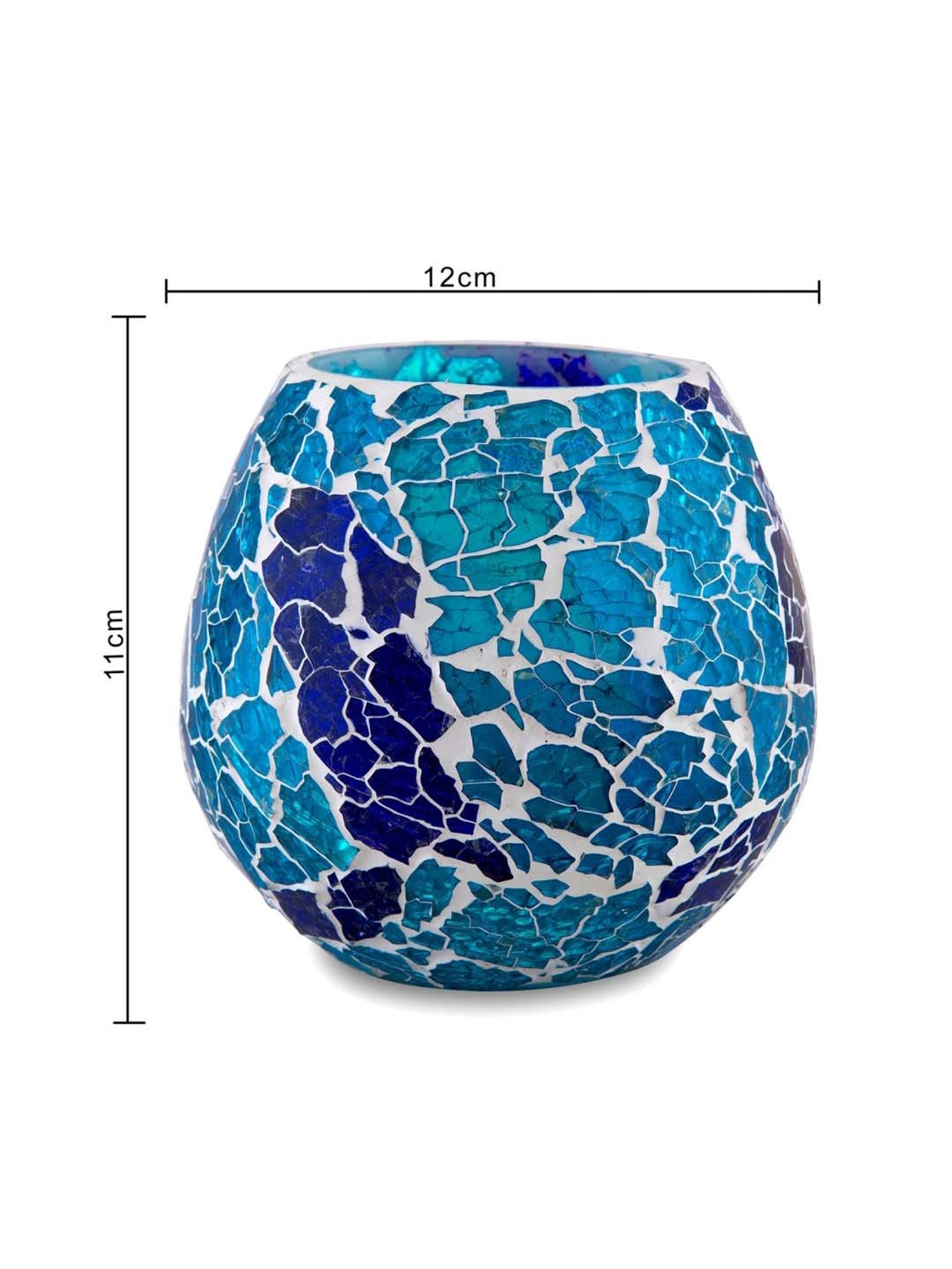 Homesake 'Easter' Turquoise Glass Candle Holder - Set of 2