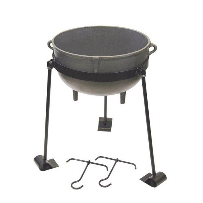 Bayou Classic CI7410 Heavy Duty Cast Iron 10 Gallon Jambalaya Pot with Stand