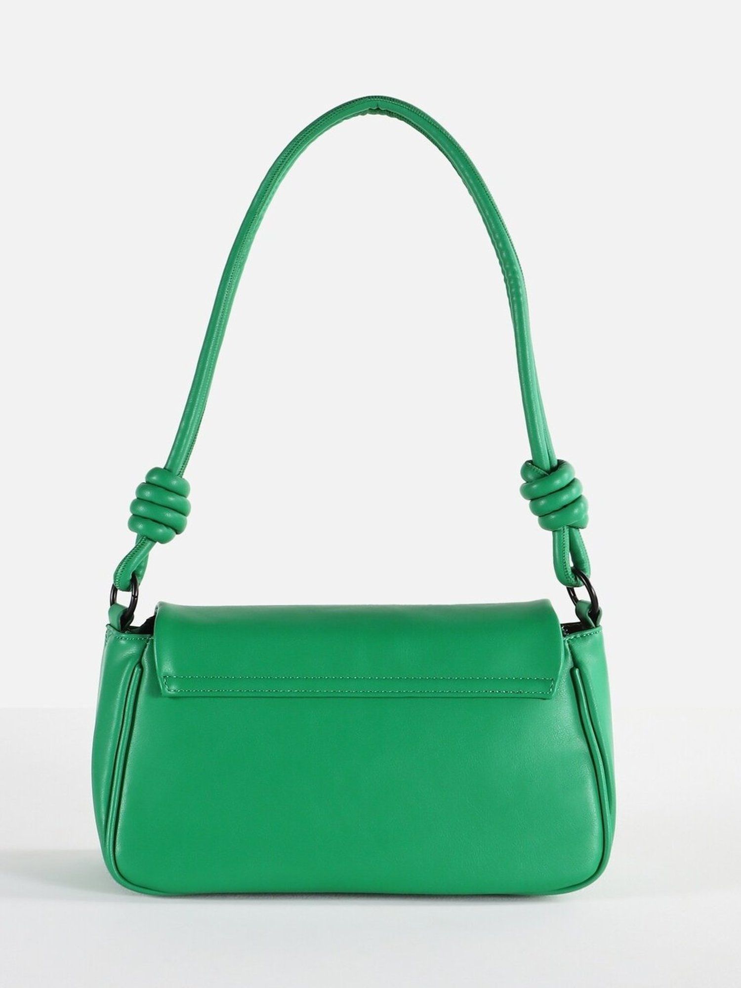 Allen Solly Green Logo Medium Shoulder Handbag