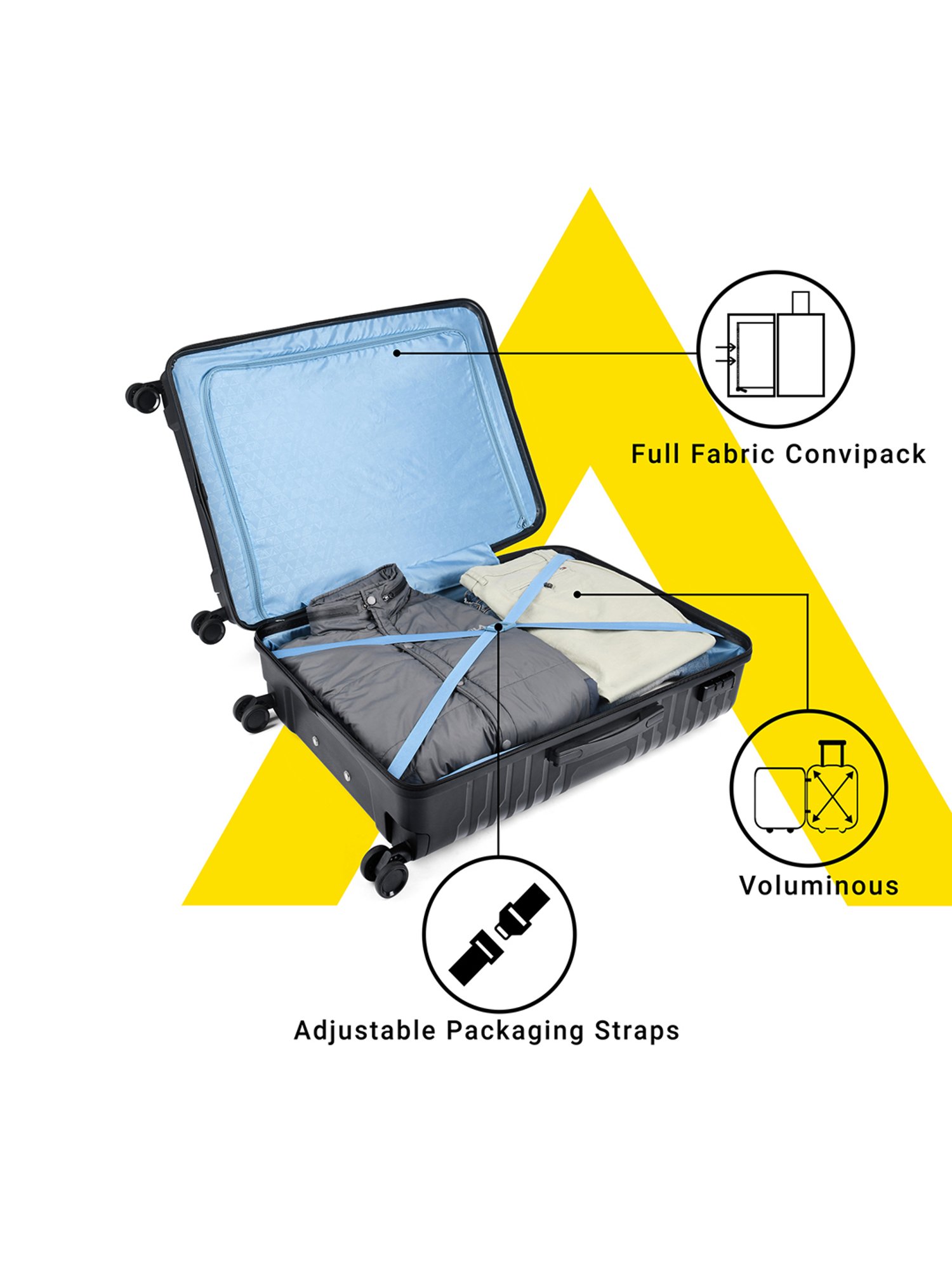 Skybags Salsa Red Solid Hard Medium Trolley Bag - 46 cm