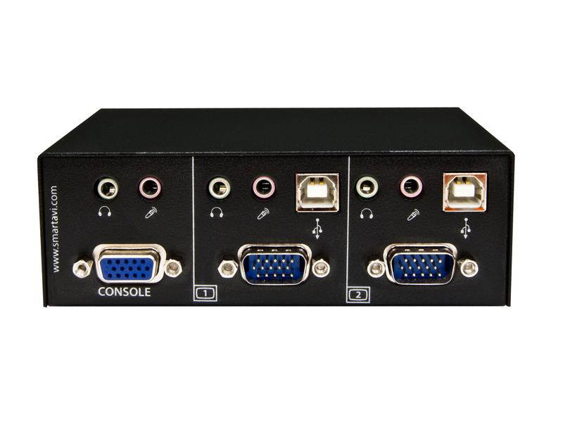 Smartavi VNET+2PS 2x1 USB KVM Switch with Stereo Audio/VNET+ Series (1920x1200)
