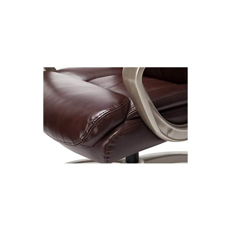 ESS Collection Executive Office Chair, in Brown with Champagne Frame (ESS-3020-BRN)