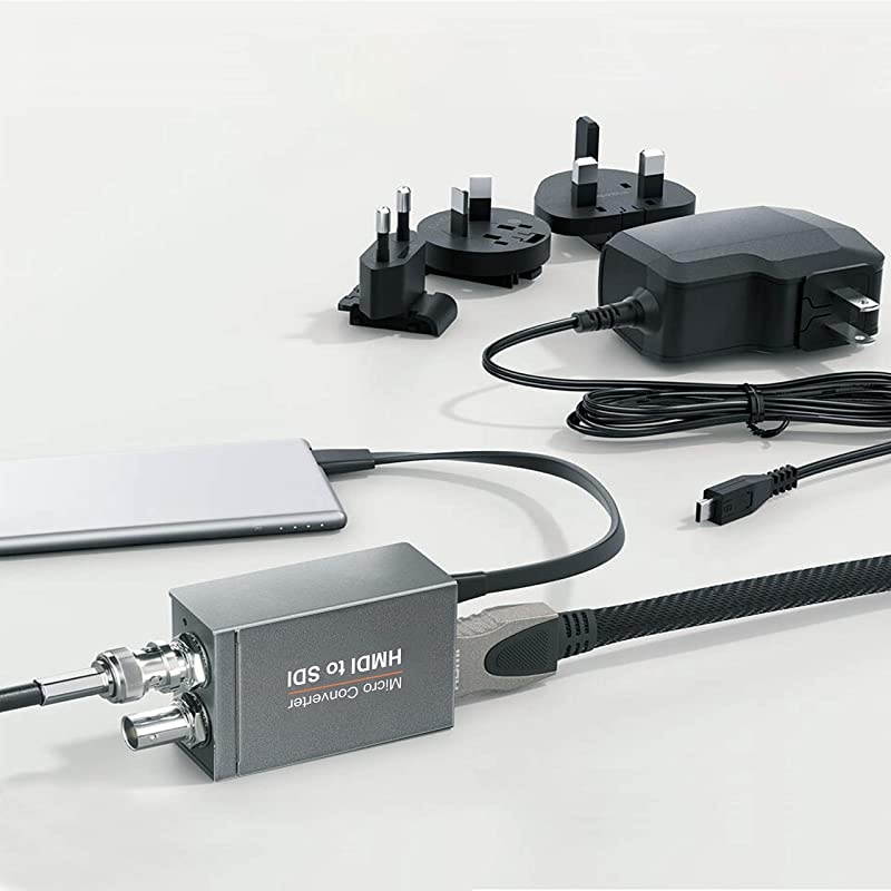 Micro Converter HDMI to SDI with PowerHDMI in to Two SDI Output Mini 3G HD SDSDI Video Converter Adapter with Audio EmbedderSupport 1080P 60HzAuto Format Detection for CameraHDMI to SDI